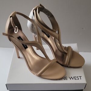 Nine West Tan High-Heeled Sandals
